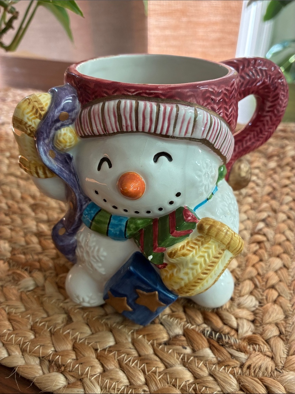 Fitz and Floyd Snowman Ceramic Mug - Multicolor Holiday Drinkware